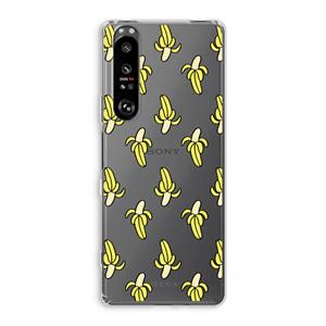 CaseCompany Bananas: Sony Xperia 1 III Transparant Hoesje