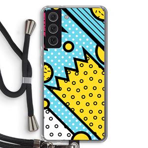 CaseCompany Pop Art #1: Samsung Galaxy S21 FE Transparant Hoesje met koord