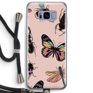 CaseCompany Tiny Bugs: Samsung Galaxy S8 Plus Transparant Hoesje met koord