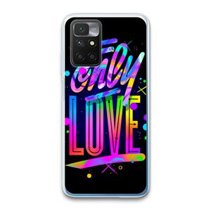 CaseCompany Only Love: Xiaomi Redmi 10 Transparant Hoesje