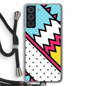 CaseCompany Pop Art #2: Samsung Galaxy S21 FE Transparant Hoesje met koord