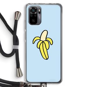 CaseCompany Banana: Xiaomi Redmi Note 10 Pro Transparant Hoesje met koord