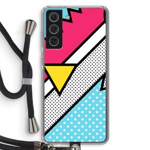 CaseCompany Pop Art #3: Samsung Galaxy S21 FE Transparant Hoesje met koord