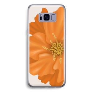 CaseCompany Orange Ellila flower: Samsung Galaxy S8 Transparant Hoesje