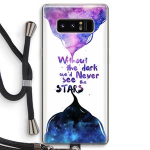 CaseCompany Stars quote: Samsung Galaxy Note 8 Transparant Hoesje met koord