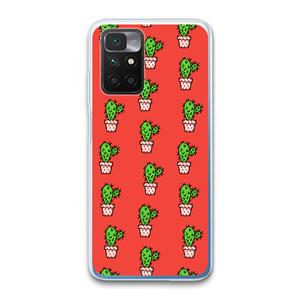CaseCompany Mini cactus: Xiaomi Redmi 10 Transparant Hoesje