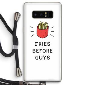 CaseCompany Fries before guys: Samsung Galaxy Note 8 Transparant Hoesje met koord