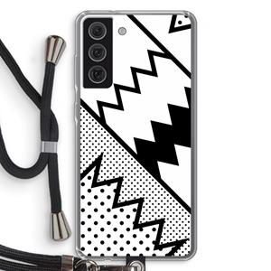 CaseCompany Pop Art #5: Samsung Galaxy S21 FE Transparant Hoesje met koord