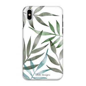 CaseCompany Tropical watercolor leaves: iPhone XS Tough Case