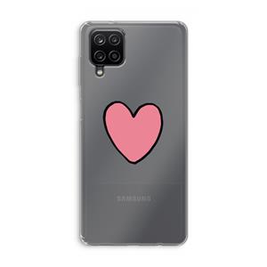 CaseCompany Hartje: Samsung Galaxy A12 Transparant Hoesje