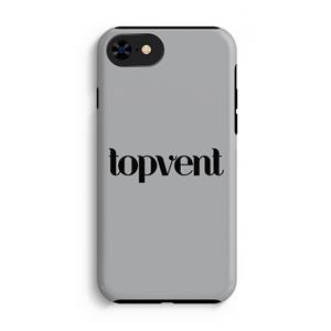 CaseCompany Topvent Grijs Zwart: iPhone 8 Tough Case