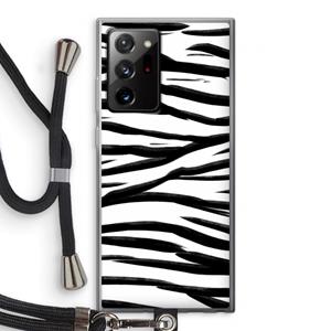 CaseCompany Zebra pattern: Samsung Galaxy Note 20 Ultra / Note 20 Ultra 5G Transparant Hoesje met koord