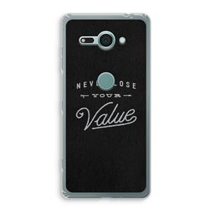 CaseCompany Never lose your value: Sony Xperia XZ2 Compact Transparant Hoesje