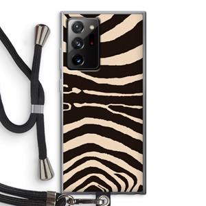 CaseCompany Arizona Zebra: Samsung Galaxy Note 20 Ultra / Note 20 Ultra 5G Transparant Hoesje met koord