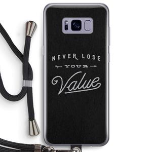 CaseCompany Never lose your value: Samsung Galaxy S8 Plus Transparant Hoesje met koord