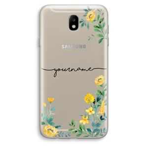 CaseCompany Gele bloemen: Samsung Galaxy J7 (2017) Transparant Hoesje