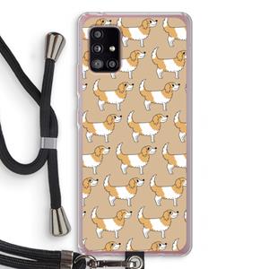 CaseCompany Doggy: Samsung Galaxy A51 5G Transparant Hoesje met koord