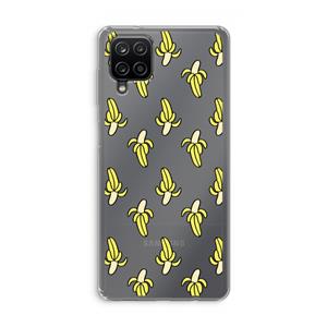 CaseCompany Bananas: Samsung Galaxy A12 Transparant Hoesje