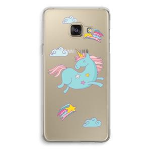 CaseCompany Vliegende eenhoorn: Samsung Galaxy A3 (2016) Transparant Hoesje