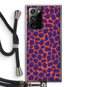 CaseCompany Purple Giraffe: Samsung Galaxy Note 20 Ultra / Note 20 Ultra 5G Transparant Hoesje met koord