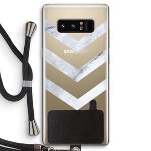 CaseCompany Marmeren pijlen: Samsung Galaxy Note 8 Transparant Hoesje met koord