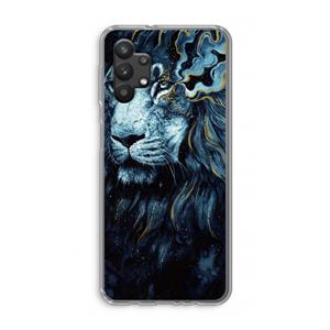 CaseCompany Darkness Lion: Samsung Galaxy A32 5G Transparant Hoesje