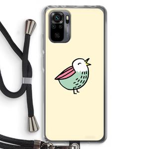 CaseCompany Birdy: Xiaomi Redmi Note 10 Pro Transparant Hoesje met koord