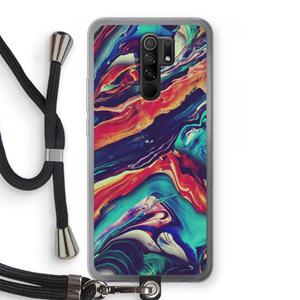 CaseCompany Chameleon Sun: Xiaomi Redmi 9 Transparant Hoesje met koord