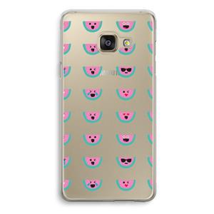 CaseCompany Smiley watermeloenprint: Samsung Galaxy A3 (2016) Transparant Hoesje