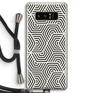 CaseCompany Magic pattern: Samsung Galaxy Note 8 Transparant Hoesje met koord