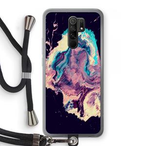 CaseCompany Cosmic Silence: Xiaomi Redmi 9 Transparant Hoesje met koord