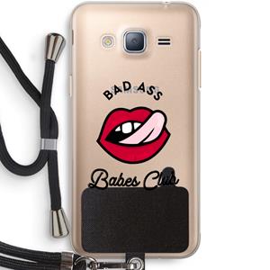 CaseCompany Badass Babes Club: Samsung Galaxy J3 (2016) Transparant Hoesje met koord