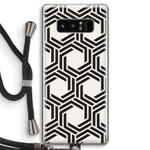 CaseCompany Geometrisch patroon: Samsung Galaxy Note 8 Transparant Hoesje met koord