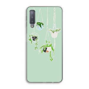 CaseCompany Hang In There: Samsung Galaxy A7 (2018) Transparant Hoesje