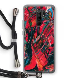 CaseCompany Endless Descent: Xiaomi Redmi 9 Transparant Hoesje met koord