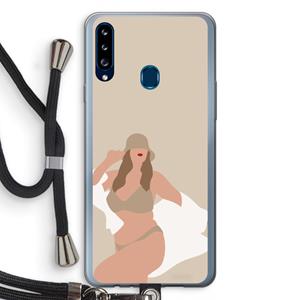 CaseCompany One of a kind: Samsung Galaxy A20s Transparant Hoesje met koord