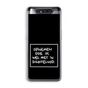 CaseCompany Schotelvod: Samsung Galaxy A80 Transparant Hoesje