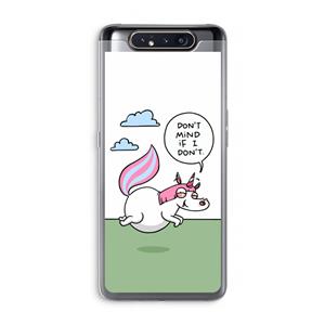 CaseCompany Unicorn: Samsung Galaxy A80 Transparant Hoesje