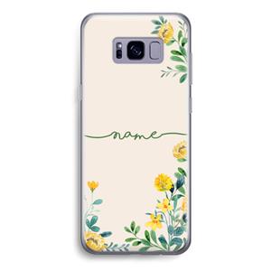 CaseCompany Gele bloemen: Samsung Galaxy S8 Transparant Hoesje