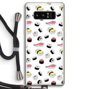 CaseCompany Sushi time: Samsung Galaxy Note 8 Transparant Hoesje met koord