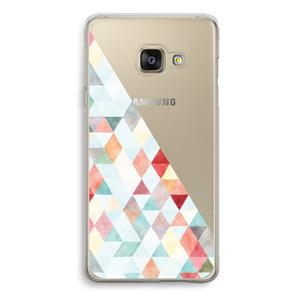 CaseCompany Gekleurde driehoekjes pastel: Samsung Galaxy A3 (2016) Transparant Hoesje