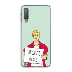 CaseCompany Gimme a call: Samsung Galaxy A7 (2018) Transparant Hoesje