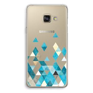 CaseCompany Gekleurde driehoekjes blauw: Samsung Galaxy A3 (2016) Transparant Hoesje