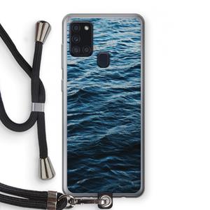 CaseCompany Oceaan: Samsung Galaxy A21s Transparant Hoesje met koord