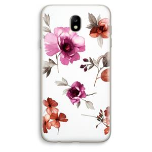 CaseCompany Geschilderde bloemen: Samsung Galaxy J7 (2017) Transparant Hoesje