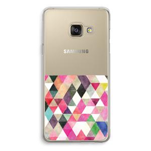 CaseCompany Gekleurde driehoekjes: Samsung Galaxy A3 (2016) Transparant Hoesje