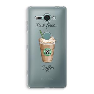 CaseCompany But first coffee: Sony Xperia XZ2 Compact Transparant Hoesje