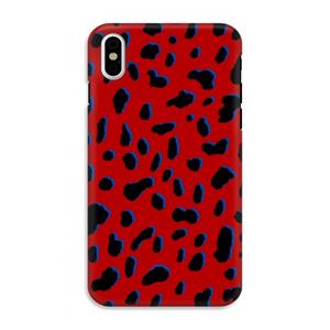 CaseCompany Red Leopard: iPhone XS Tough Case