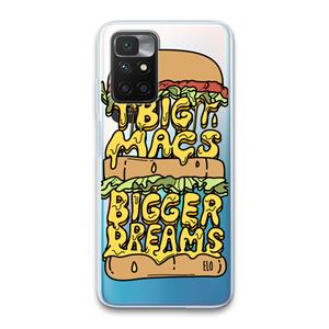 CaseCompany Big Macs Bigger Dreams: Xiaomi Redmi 10 Transparant Hoesje