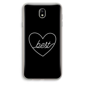 CaseCompany Best heart black: Samsung Galaxy J7 (2017) Transparant Hoesje